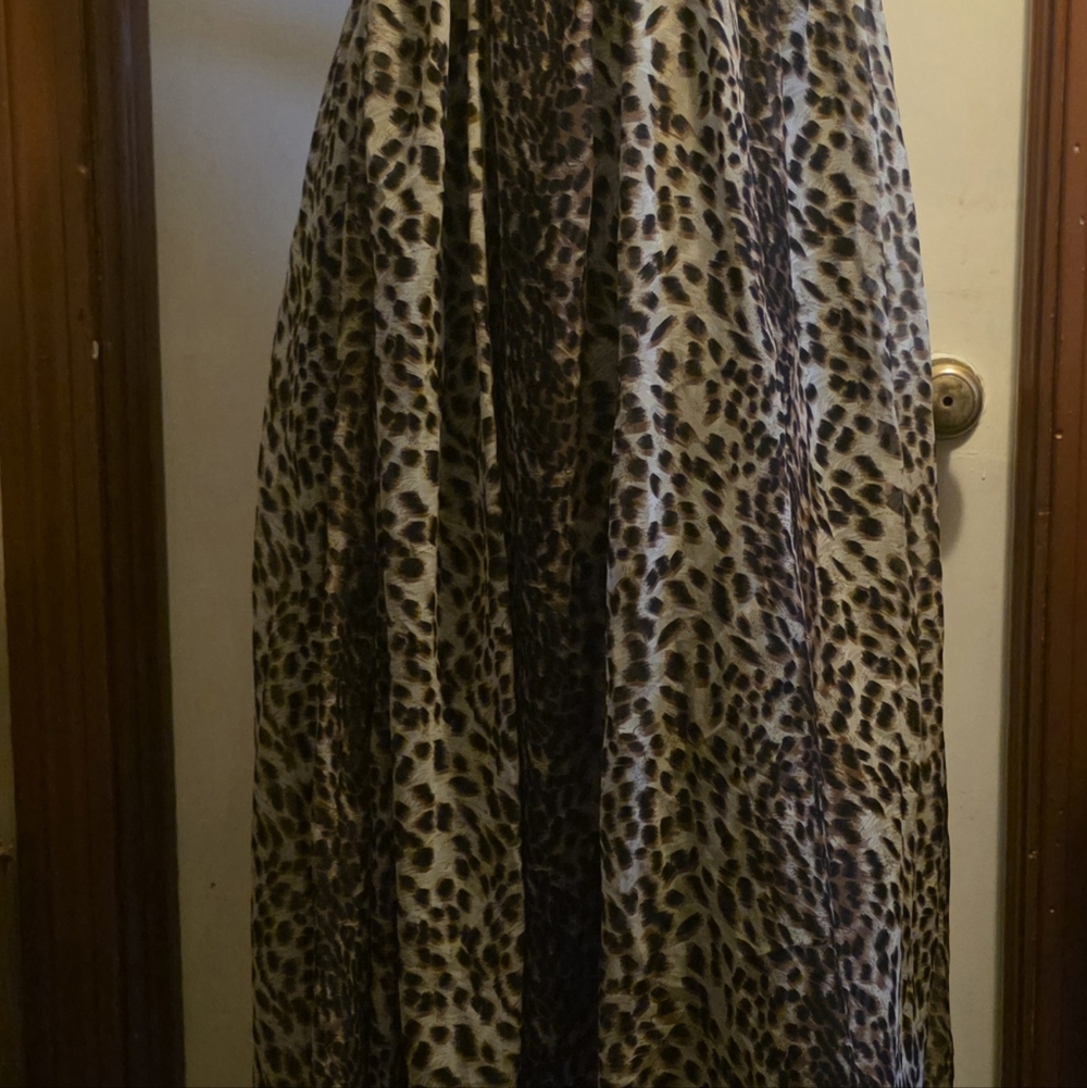 Joyce Leslie Animal Print Maxi Halter Dress